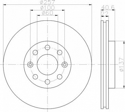 HELLA PAGID 8dd355112581 -  Тормозной диск